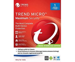Trend Micro Maximum Security (1 User, 1 Year) Activation Key (Email Delivery)