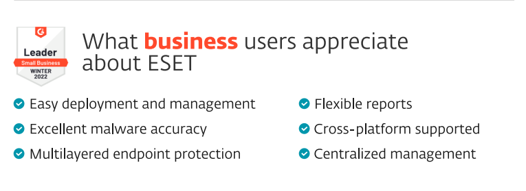what business users appreciate about ESET